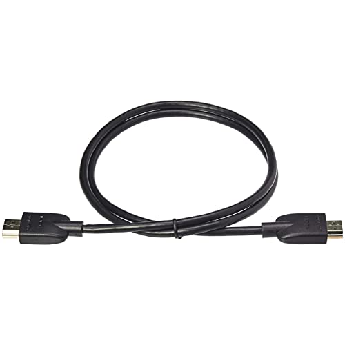 Amazon Basics Flexible Premium HDMI Cable (Black, 4K@60Hz, 18Gbps), 3-Foot