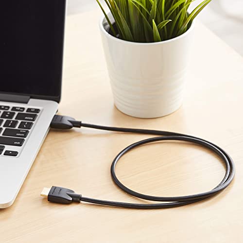 Amazon Basics Flexible Premium HDMI Cable (Black, 4K@60Hz, 18Gbps), 3-Foot