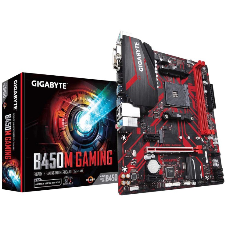 GIGABYTE B450M Micro ATX Gaming Motherboard with Hybrid Digital PWM, 7-Colors RGB LED Strips Support, DDR4 GIGABYTE B450M Micro ATX Gaming Motherboard with Hybrid Digital PWM, 7-Colors RGB LED Strips Support, DDR4