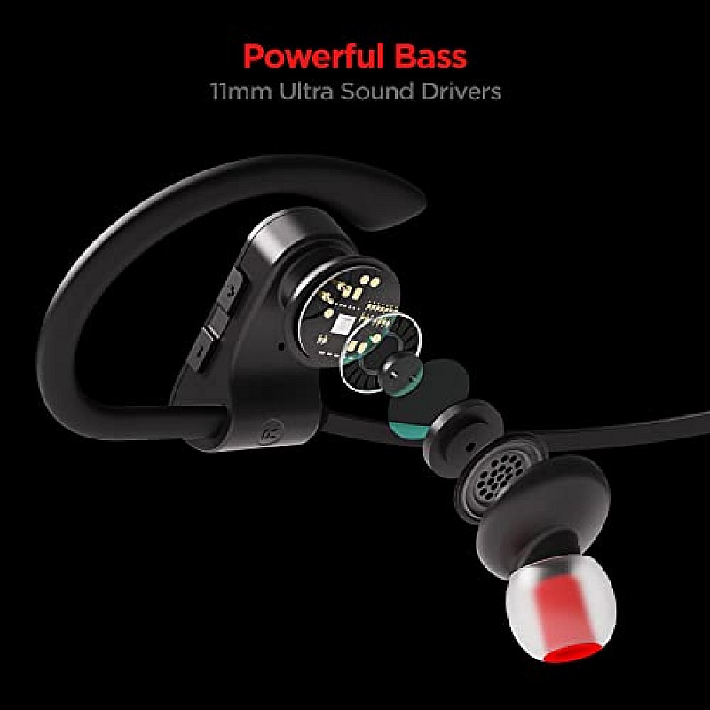 boAt Rockerz 261 in Ear Wireless Earphones with mic(Raging Red)