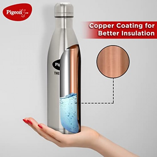 Pigeon by Stovekraft Aqua Therminox Stainless Steel Vaccum Insulated Water Bottle with Hot and Cold Retention (1000 ml)
