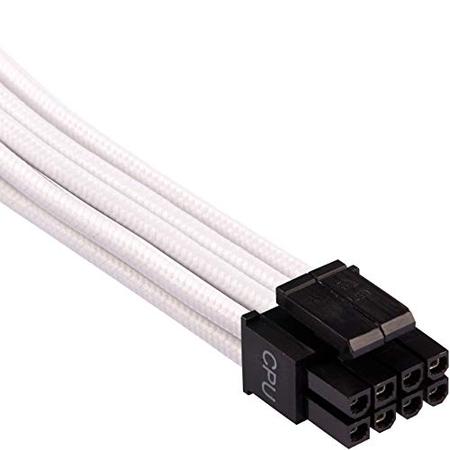 Corsair Premium Individually Sleeved EPS12V/ATX12V Cables Type 4 Gen 4 – White/Black, One Size Corsair Premium Individually Sleeved EPS12V/ATX12V Cables Type 4 Gen 4 – White/Black, One Size