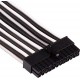 Corsair Premium Individually Sleeved ATX 24-Pin Cable Type 4 Gen 4 – White/Black PSUs, One Size