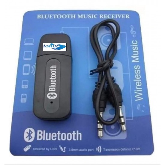 AIRTREE Universal Wireless Bluetooth V2.1 Car Kit Hands Free 3.5mm Music Audio Receiver Compatible with Smart Mobiles