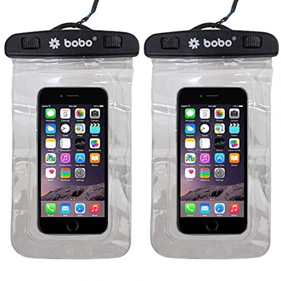 BOBO Non-Toxic TPU and Plastic Dry Bag Case for iPhone Xs Max XR XS X 8 7 6S 6 Plus, (Transparent)