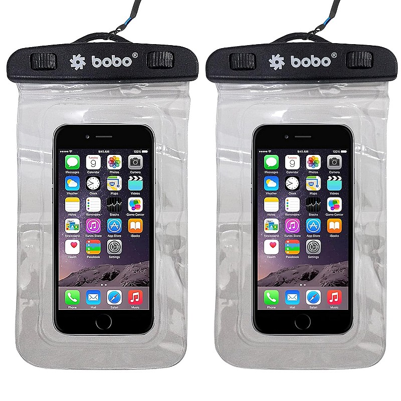 BOBO Non-Toxic TPU and Plastic Dry Bag Case for iPhone Xs Max XR XS X 8 7 6S 6 Plus, (Transparent)