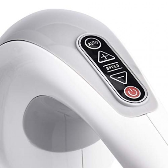 amazon basics Handheld Corded Electric Device for Full Body Massage, White Gray
