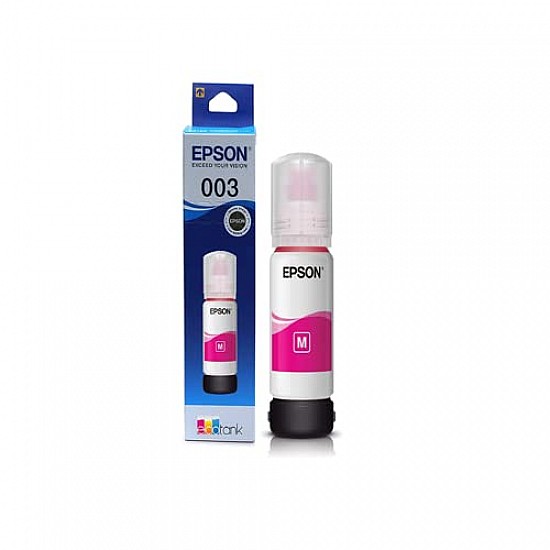 Epson 003 65ml Ink Bottle (Magenta);Compatible with :L3110 /L3101/ L3150 / L4150 / L4160 / L6160 / L6170 / L6190 Printer Models