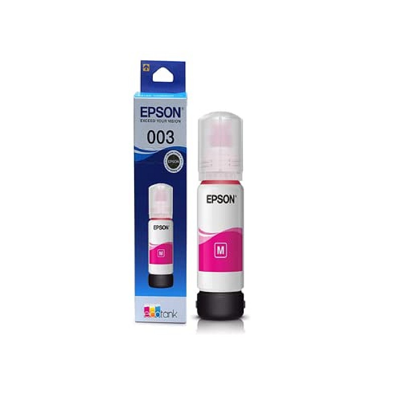 Epson 003 65ml Ink Bottle (Magenta);Compatible with :L3110 /L3101/ L3150 / L4150 / L4160 / L6160 / L6170 / L6190 Printer Models