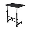 Gizga Essentials Multi-Purpose Height-Adjustable Laptop Table, Ergonomic Study Table, Portable, with Docking for Tablet,  Black