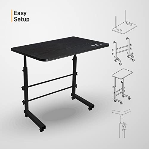 Gizga Essentials Multi-Purpose Height-Adjustable Laptop Table, Ergonomic Study Table, Portable, with Docking for Tablet, Black Gizga Essentials Multi-Purpose Height-Adjustable Laptop Table, Ergonomic Study Table, Portable, with Docking for Tablet, Black