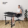 Gizga Essentials Multi-Purpose Height-Adjustable Laptop Table, Ergonomic Study Table, Portable, with Docking for Tablet,  Black