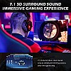 EKSA E900Pro Gaming Wired Over Ear Headphones with Virtual 7.1 Surround Sound, Noise Cancelling with Mic Black