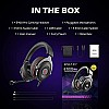 EKSA E900Pro Gaming Wired Over Ear Headphones with Virtual 7.1 Surround Sound, Noise Cancelling with Mic Black