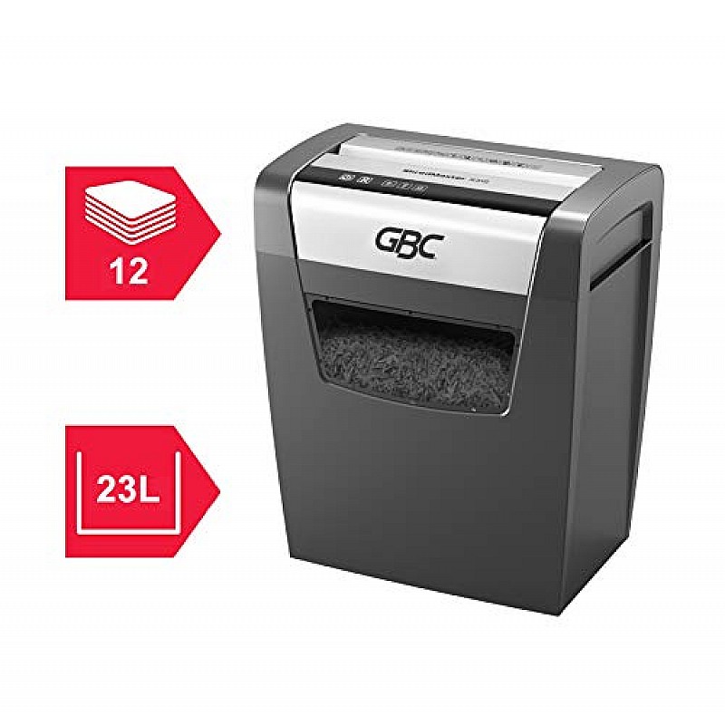 GBC ShredMaster X312 Paper Cross Cut Executive Shredder with 13 Sheet Capacity and 23L Bin 