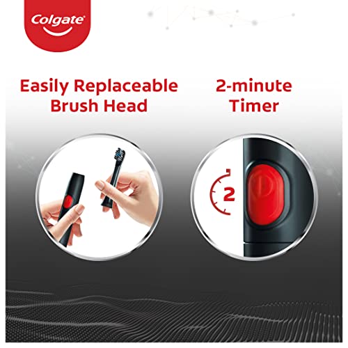 Colgate ProClinical 150 Charcoal Sonic Battery Powered Electric Toothbrush Adult, Pack of 1 Colgate ProClinical 150 Charcoal Sonic Battery Powered Electric Toothbrush Adult, Pack of 1