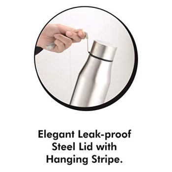 Signoraware Blaze Single Walled Stainless Steel Fridge Water Bottle, 1 Litre, Silver,Set of 1 Signoraware Blaze Single Walled Stainless Steel Fridge Water Bottle, 1 Litre, Silver,Set of 1