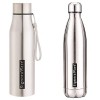 Signoraware Blaze Single Walled Stainless Steel Fridge Water Bottle, 1 Litre, Silver,Set of 1