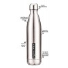 Signoraware Blaze Single Walled Stainless Steel Fridge Water Bottle, 1 Litre, Silver,Set of 1