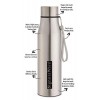 Signoraware Blaze Single Walled Stainless Steel Fridge Water Bottle, 1 Litre, Silver,Set of 1