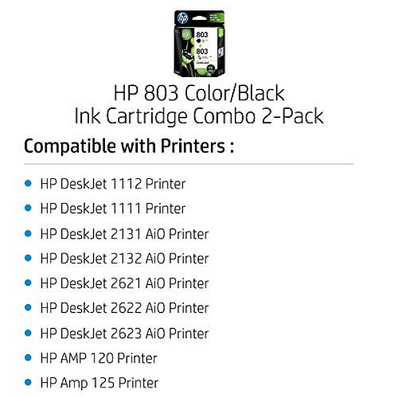 HP 803 Small Ink Cartridge (Black)