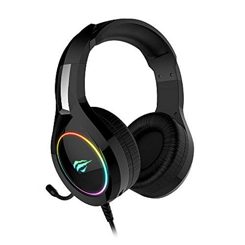 Havit H2232d Over Ear Wired Gaming Headset with Boom Microphone & RGB LED for PC