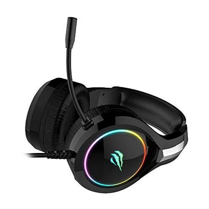 Havit H2232d Over Ear Wired Gaming Headset with Boom Microphone & RGB LED for PC