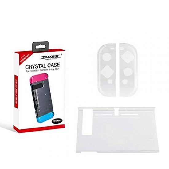 Dobe Plastic Hard Shell Crystal Clear Case for Nintendo Switch (Clear)