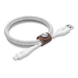 Belkin DuraTek Plus Lightning to USB-A Cable with Strap 4 Feet 1.2 Meters White