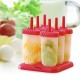 Clazkit 6 Pcs 100% Food Grade Homemade Reusable Ice Popsicle Makers Frozen Ice Cream Moulds