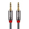 C&E CNE722887 50ft(15.2M) 3.5mm Aux Male to Male Extension Stereo Audio Cable Grey 