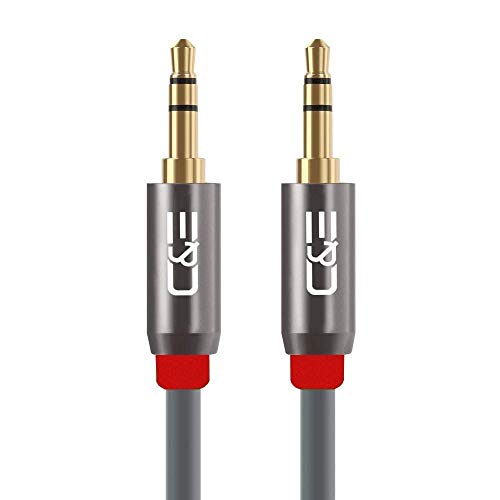 C&E CNE722887 50ft(15.2M) 3.5mm Aux Male to Male Extension Stereo Audio Cable Grey C&E CNE722887 50ft(15.2M) 3.5mm Aux Male to Male Extension Stereo Audio Cable Grey