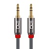 C&E CNE722887 50ft(15.2M) 3.5mm Aux Male to Male Extension Stereo Audio Cable Grey 