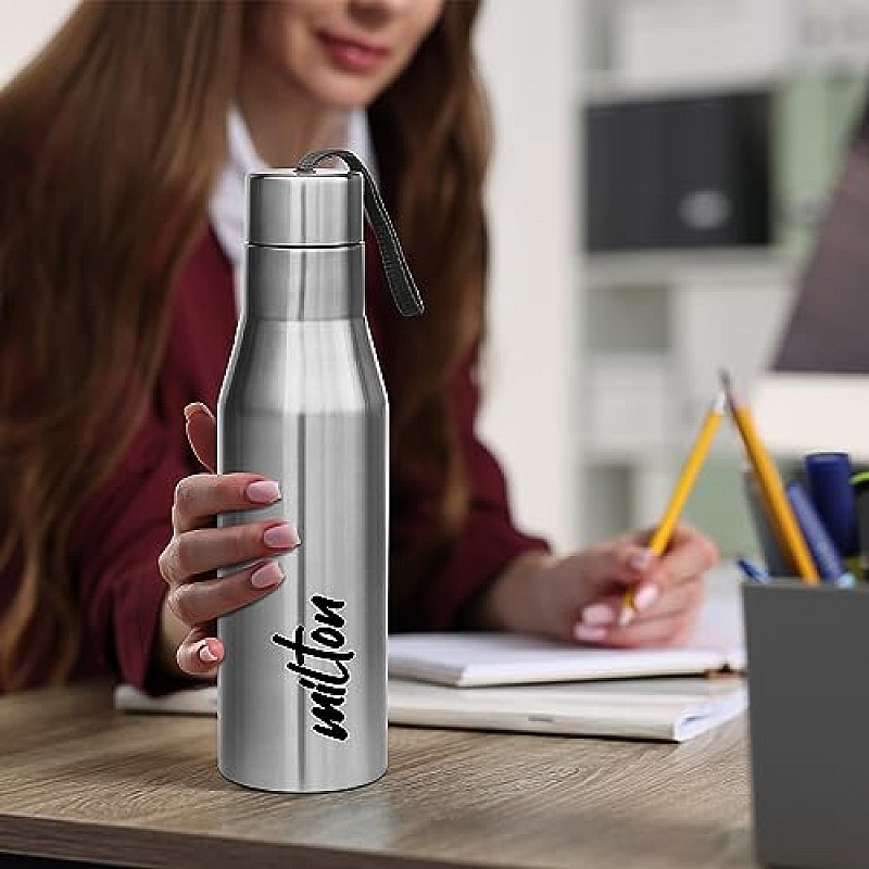 MILTON Super 750 Single Wall Stainless Steel Bottle, 650 ml, 1 Piece, Silver