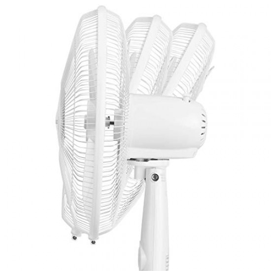 amazon basics High Speed 55 Watt Oscillating Pedestal Fan, 400Mm Sweep Length, White (without Remote)