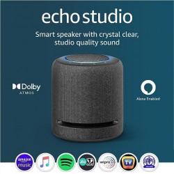 Echo Studio- Our best-sounding smart speaker ever and Alexa (Black)
