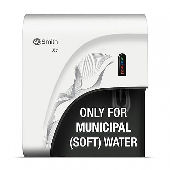 AO Smith X2 UV UltraViolet + UF (Ultra Fine) Black Water Purifier Suitable for Municipal Water, TD