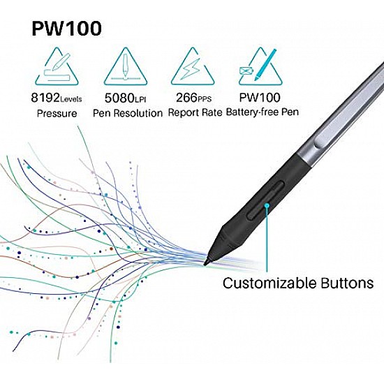 HUION HS64 Graphics Drawing Tablet Battery-Free Stylus Android Windows macO (HS64, 6.3 x 4 inch)