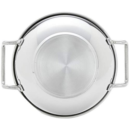 Amazon Brand Solimo Stainless Steel Induction Bottom Kadhai Set size 18cm, 20cm Amazon Brand Solimo Stainless Steel Induction Bottom Kadhai Set size 18cm, 20cm
