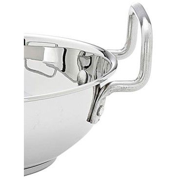 Amazon Brand Solimo Stainless Steel Induction Bottom Kadhai Set size 18cm, 20cm Amazon Brand Solimo Stainless Steel Induction Bottom Kadhai Set size 18cm, 20cm