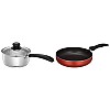 Amazon Brand Solimo Stainless Steel Saucepan with Glass Lid, Induction Base 1500 milliliters 