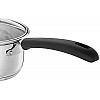 Amazon Brand Solimo Stainless Steel Saucepan with Glass Lid, Induction Base 1500 milliliters 