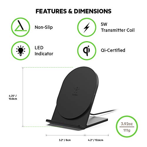 Belkin Boost Up Qi (5W) Wireless Charger Pad Compatible with iPhone 12, 12 Pro, 12 Pro Black Belkin Boost Up Qi (5W) Wireless Charger Pad Compatible with iPhone 12, 12 Pro, 12 Pro Black