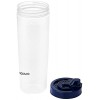 Amazon Brand - Solimo Plastic Oil Dispenser, Set Of 2 (1 L Each), Dark Blue, 1 liter