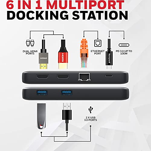 Honeywell 8-in-1 Type C Ultra Dock with 4K HDMI, VGA, RJ45 Ethernet C Devices- MacBook Laptop, PC, Thunderbolt 3 Honeywell 8-in-1 Type C Ultra Dock with 4K HDMI, VGA, RJ45 Ethernet C Devices- MacBook Laptop, PC, Thunderbolt 3