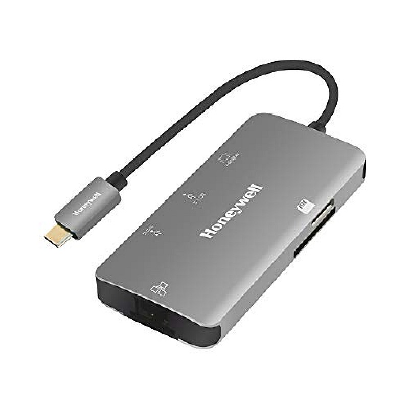 Honeywell usb3.0, HDMI, USB, Ethernet Type C 3.1 Travel Dock (Silver)