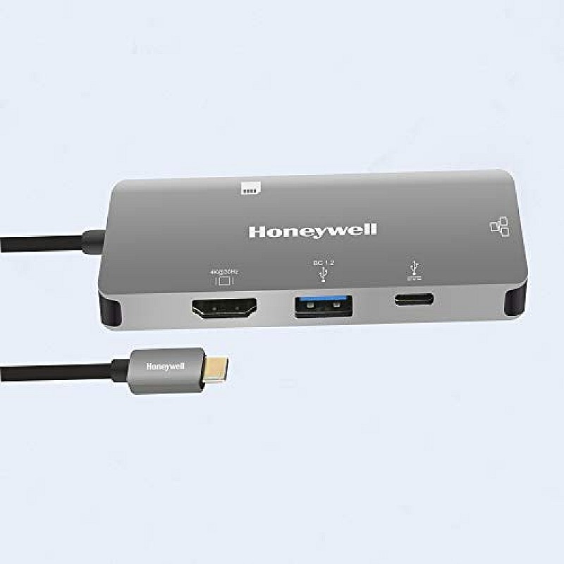 Honeywell usb3.0, HDMI, USB, Ethernet Type C 3.1 Travel Dock (Silver)