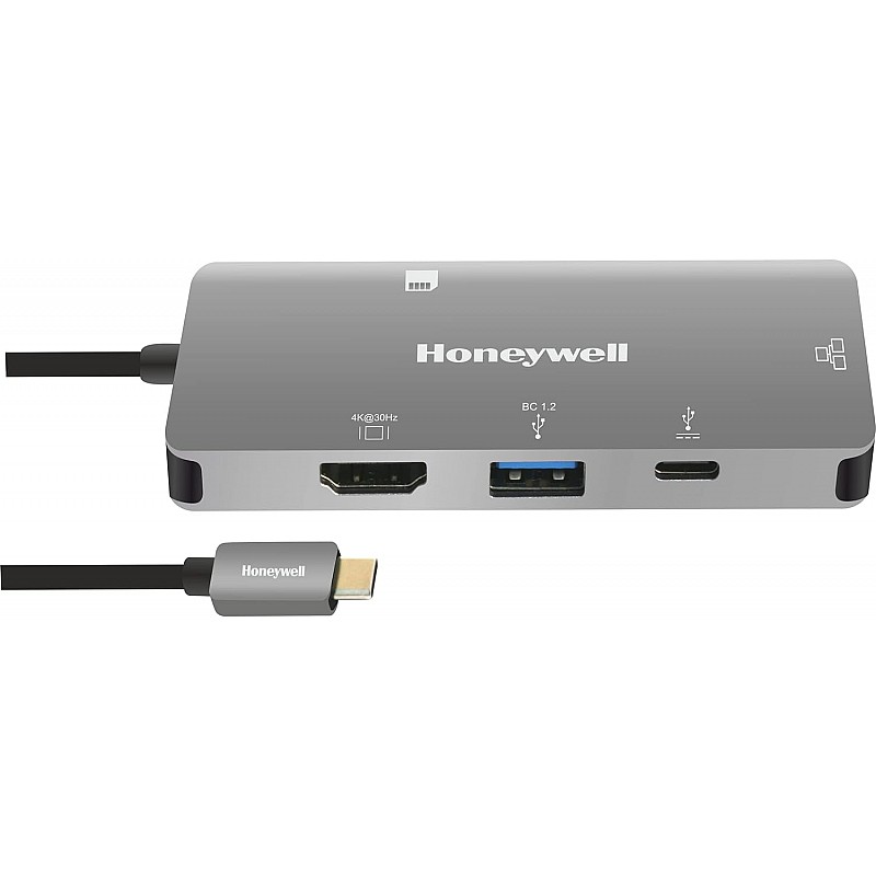 Honeywell usb3.0, HDMI, USB, Ethernet Type C 3.1 Travel Dock (Silver)