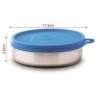 Signoraware Mini Mate Steel Container (With Plastic Lid) Set of 2, 60 ml Each, Blue