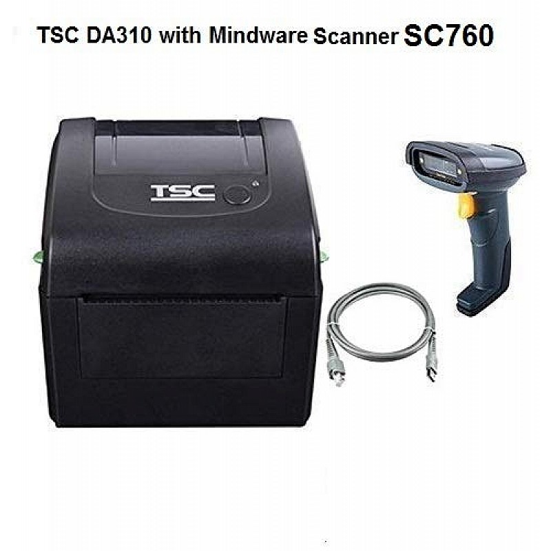 TSC DA 310 Desktop Direct Thermal Transfer 4 IPS & 300 DPI Barcode Shipping Label Printer Ideal for Seller Flex